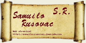 Samuilo Rusovac vizit kartica